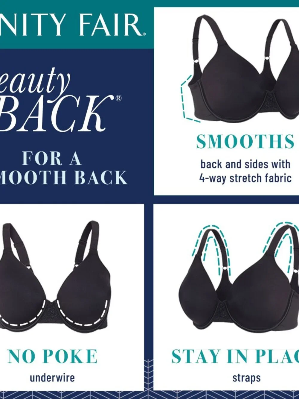 Vanity Fair Lingerie® Beauty Back Back Smoother Full-Figure Bra 42C